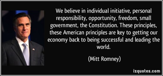 Small Goverment - Mitt Romney